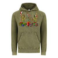 Vintage Olive Christmas Cactus Vintage Hoodie - LillyAllenDesigns
