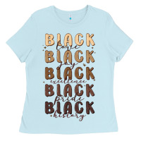 Baby Blue black history Ladies Tee - MaliasSmallBusiness