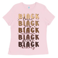 Bubblegum Pink black history Ladies Tee - MaliasSmallBusiness