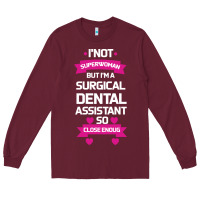 Burgundy Surgical Dental Assistant Long Sleeve Tee - Bettercallsaul