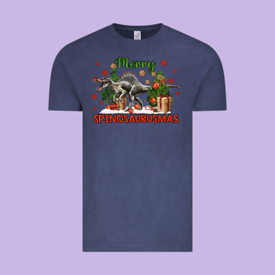 Merry Spinosaurusmas Vintage Tee Designed By Lillyallendesigns
