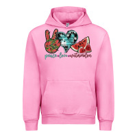 Fuchsia Pink peace love watermelon Urban Hoodie - SublimationCraftShop