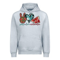 Heather Grey peace love watermelon Urban Hoodie - SublimationCraftShop