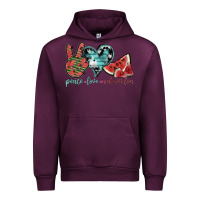 Mauve Wine peace love watermelon Urban Hoodie - SublimationCraftShop