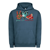 Pigment Midnight Navy peace love watermelon Urban Hoodie - SublimationCraftShop