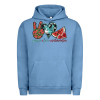 Pigment Pebble Blue peace love watermelon Urban Hoodie - SublimationCraftShop