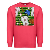 Cardinal baseball uniform and field seamless pattern Premium Sweatshirt - BundleAndBundleShop