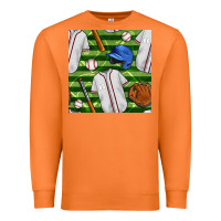Carrot baseball uniform and field seamless pattern Premium Sweatshirt - BundleAndBundleShop
