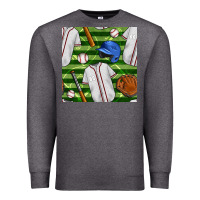 Charcoal Heather baseball uniform and field seamless pattern Premium Sweatshirt - BundleAndBundleShop
