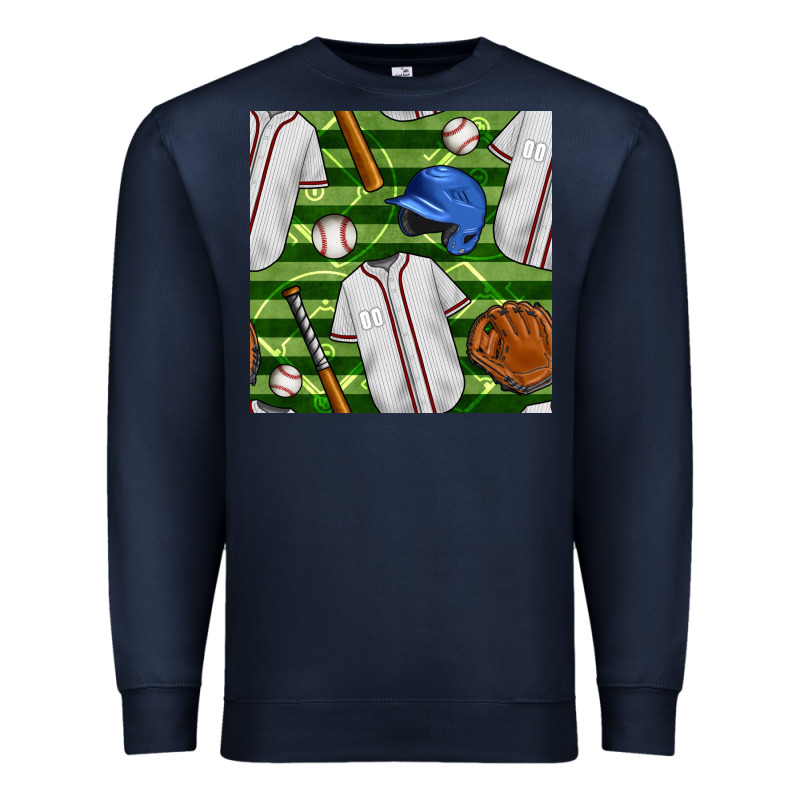 Baseball Uniform And Field Seamless Pattern Premium Sweatshirt by BundleAndBundleShop | Teevron