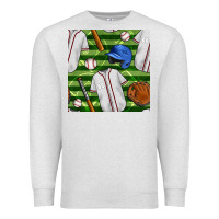 Oatmeal Heather baseball uniform and field seamless pattern Premium Sweatshirt - BundleAndBundleShop