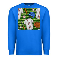 True Royal baseball uniform and field seamless pattern Premium Sweatshirt - BundleAndBundleShop