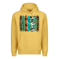 Antique Gold western brushstroke Premium Hoodie - OliviaCreatesArt