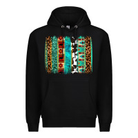 Black western brushstroke Premium Hoodie - OliviaCreatesArt