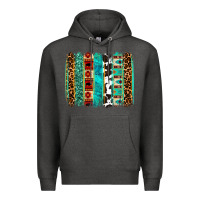 Charcoal Heather western brushstroke Premium Hoodie - OliviaCreatesArt