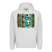 Dove Grey western brushstroke Premium Hoodie - OliviaCreatesArt