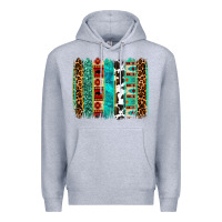 Heather Grey western brushstroke Premium Hoodie - OliviaCreatesArt