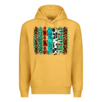 Mustard western brushstroke Premium Hoodie - OliviaCreatesArt