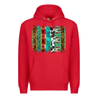 Red western brushstroke Premium Hoodie - OliviaCreatesArt