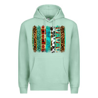 Seafoam western brushstroke Premium Hoodie - OliviaCreatesArt