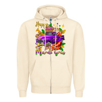 Sandshell happy mardi gras truck olivia Zipper Hoodie - OliviaCreatesArt