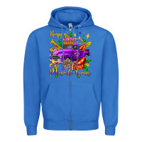 True Royal happy mardi gras truck olivia Zipper Hoodie - OliviaCreatesArt