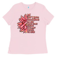 Bubblegum Pink pink sunflower and cancer ribbon breast cancer Ladies Tee - MaliasSmallBusiness