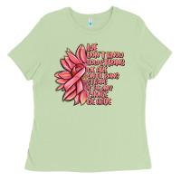 Matcha pink sunflower and cancer ribbon breast cancer Ladies Tee - MaliasSmallBusiness