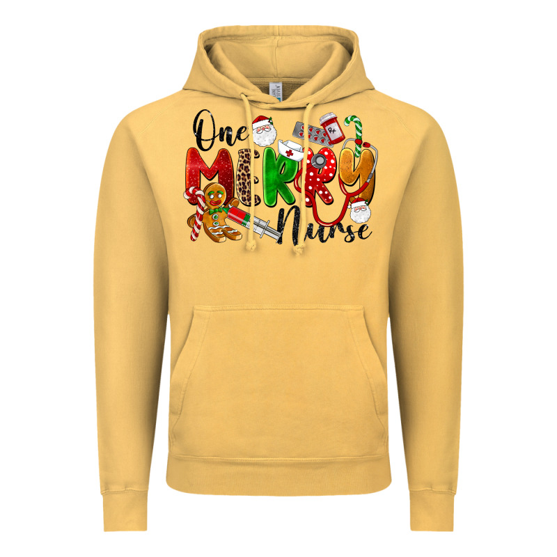 One Merry Nurse Vintage Hoodie by LillyAllenDesigns | Teevron