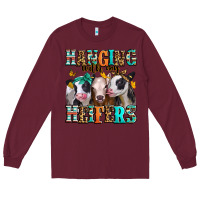 Burgundy hanging with my heifers Long Sleeve Tee - Jasminsmagicworld