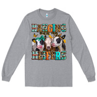 Heather Grey hanging with my heifers Long Sleeve Tee - Jasminsmagicworld