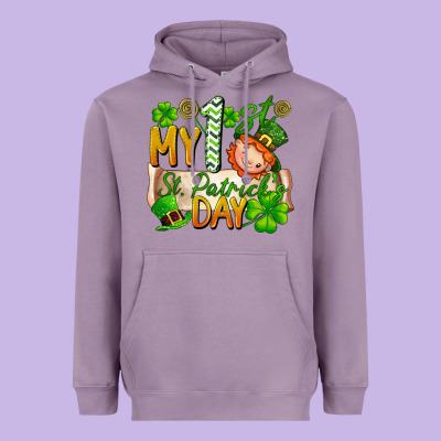 My 1'st St Patrick's Day Heavyweight Hoodie Designed By Fadigitalartstudio