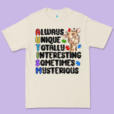 Always Unique Autism Premium Tee Designed By Maliassmallbusiness