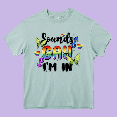 Sounds Gay I'm In Heavy Core Tee Designed By Maliassmallbusiness