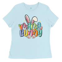 Baby Blue mama bunny Ladies Tee - MaliasSmallBusiness
