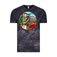 Cloud Black christmas merino wool sheep Vintage Tee - LillyAllenDesigns