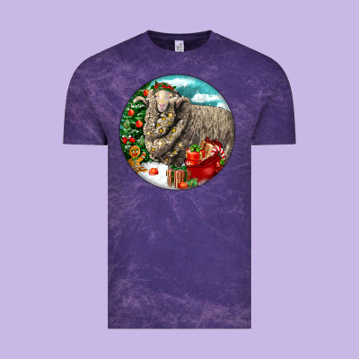 Christmas Merino Wool Sheep Vintage Tee Designed By Lillyallendesigns
