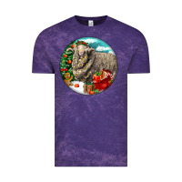 Cloud Purple christmas merino wool sheep Vintage Tee - LillyAllenDesigns