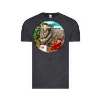 Vintage Black christmas merino wool sheep Vintage Tee - LillyAllenDesigns