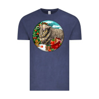 Vintage Denim christmas merino wool sheep Vintage Tee - LillyAllenDesigns
