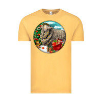 Vintage Mustard christmas merino wool sheep Vintage Tee - LillyAllenDesigns