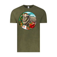 Vintage Olive christmas merino wool sheep Vintage Tee - LillyAllenDesigns