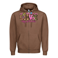 Chestnut love my soldier olivia Zipper Hoodie - OliviaCreatesArt