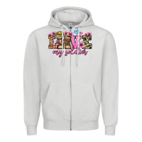 Dove Grey love my soldier olivia Zipper Hoodie - OliviaCreatesArt