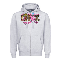Heather Grey love my soldier olivia Zipper Hoodie - OliviaCreatesArt