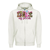 Oatmeal Heather love my soldier olivia Zipper Hoodie - OliviaCreatesArt