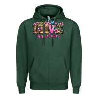 Sports Green love my soldier olivia Zipper Hoodie - OliviaCreatesArt