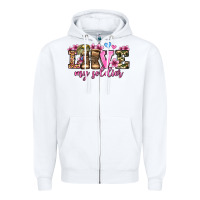 White love my soldier olivia Zipper Hoodie - OliviaCreatesArt
