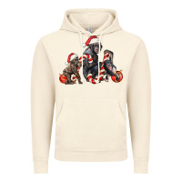 Vintage Artic christmas chimpanzee and gorilla Vintage Hoodie - LillyAllenDesigns