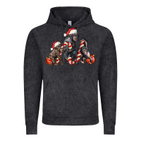 Vintage Black christmas chimpanzee and gorilla Vintage Hoodie - LillyAllenDesigns